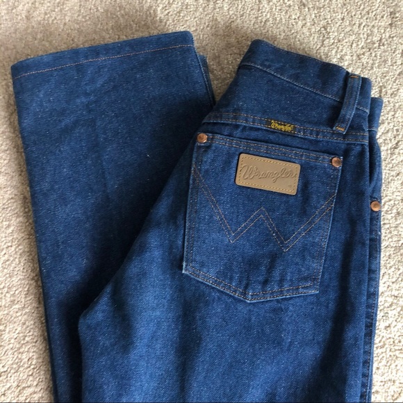 Vintage 90s high waisted indigo wrangler jeans - Picture 4 of 4